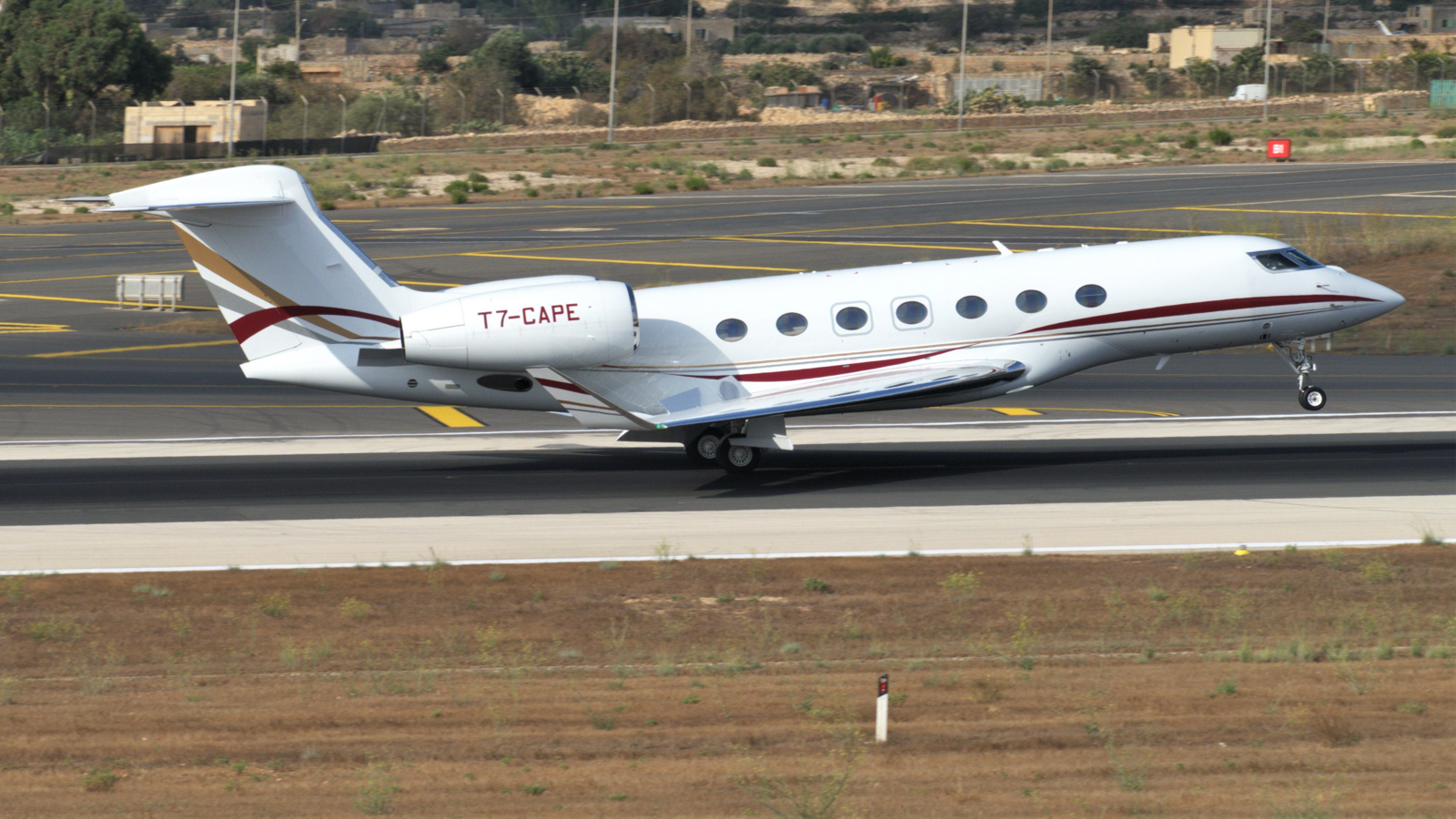 This beautiful Gulfstream G600 flew in from Olbia in Italy on 1st September 2021. Before moving to the San Marino register, the aircraft which belongs to a private individual was registered in the Isle of Man as M-CAPE.