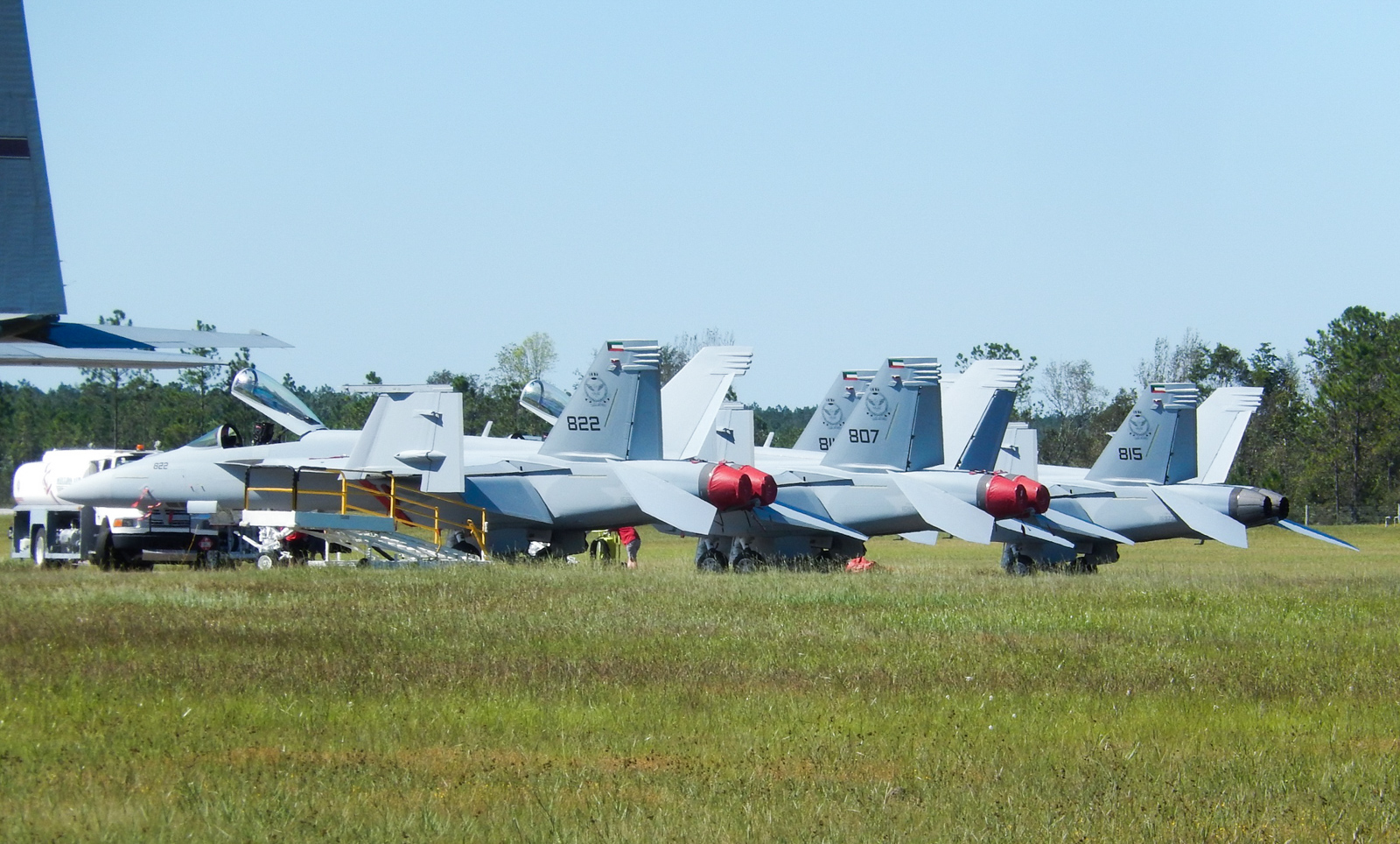 some Kuwaiti Air Force F/A-18Es. The photo was taken at Stennis IAP. in Bay St Louis Mississippi.On Sept 23, 2021.