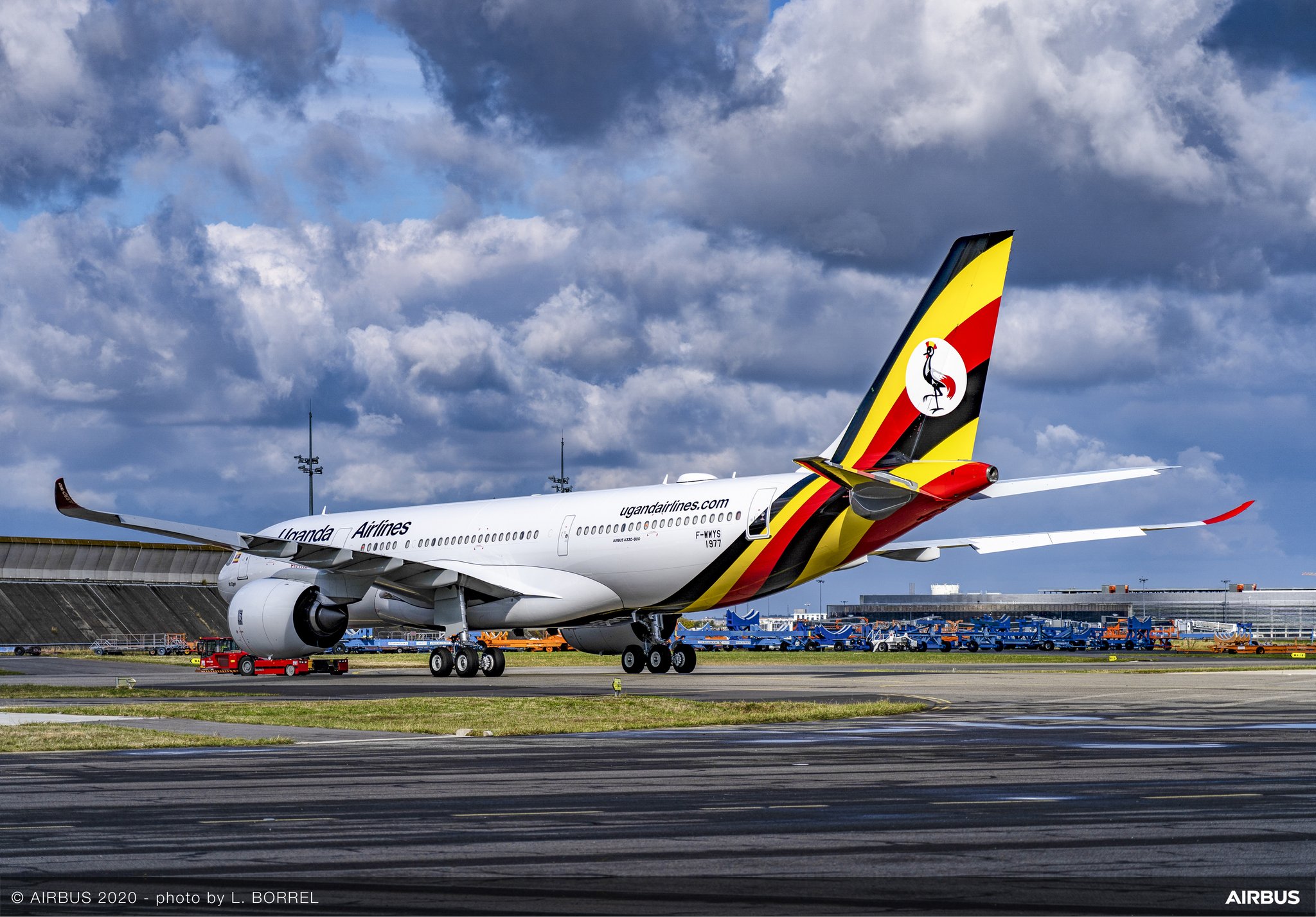 1st A330-800 for Uganda Airlines painted