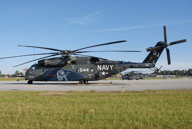 MH-53E  164861/BJ-544 of HM-14. Photo taken at NAS Whiting Field, Florida . Oct 24, 2018.