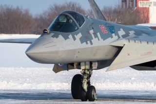 Russia RFVKS Su 57 02 Red NSKPlanes 320