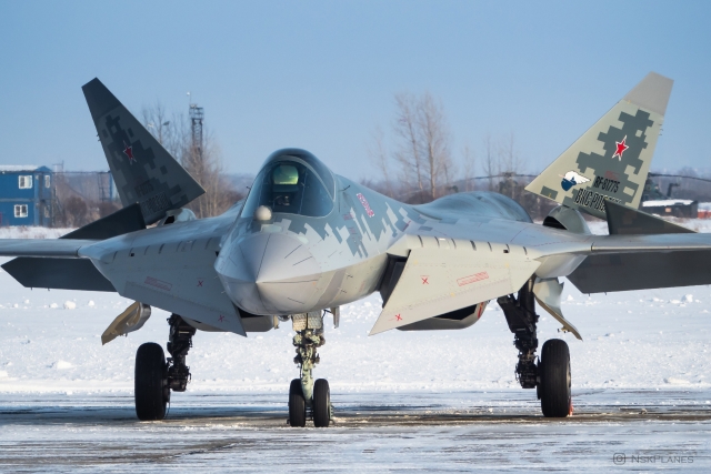 Russia RFVKS Su 57 2 Red NSKPlanes 640