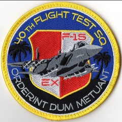 US F 15EX 40th FLTFS patch 320